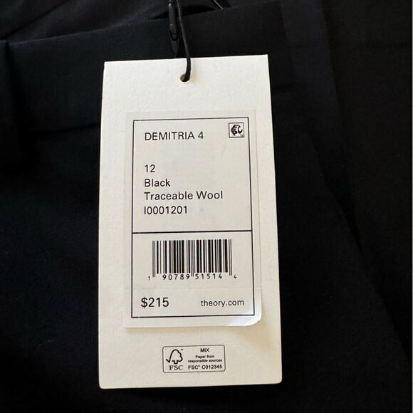 Theory Demitria 4 Pant in Good Wool - Picture 13 of 14